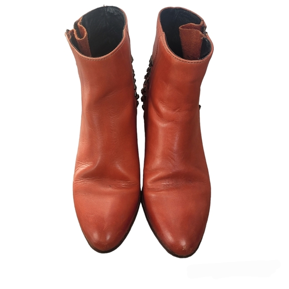 Minelli studded red ankle boots 37 - Picture 4 of 13